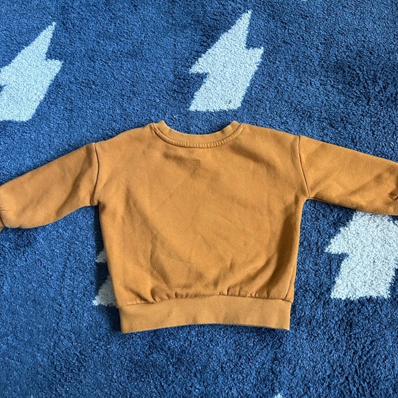 GAP Kids Varsity Mustard Sweatshirt with Bear Logo - Picture 2 of 2